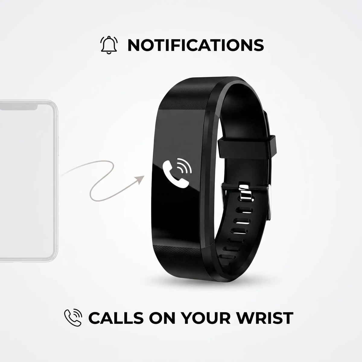 Senior Smartwatch with Heart Rate Tracking and 0.96-Inch LED Display, view 2