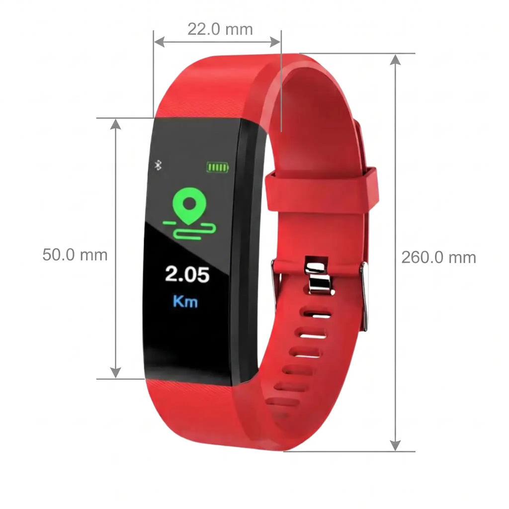 Senior Smartwatch with Heart Rate Tracking and 0.96-Inch LED Display, view 4