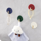 Shell-Shaped ABS Wall Hooks, 5.5 × 5.4 cm, Adhesive, 4-Pack, view 10