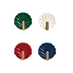 Shell-Shaped ABS Wall Hooks, 5.5 × 5.4 cm, Adhesive, 4-Pack, view 18