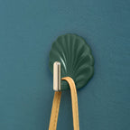 Shell-Shaped ABS Wall Hooks, 5.5 × 5.4 cm, Adhesive, 4-Pack, view 2