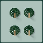 Shell-Shaped ABS Wall Hooks, 5.5 × 5.4 cm, Adhesive, 4-Pack, view 21