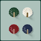 Shell-Shaped ABS Wall Hooks, 5.5 × 5.4 cm, Adhesive, 4-Pack, view 23