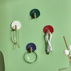 Shell-Shaped ABS Wall Hooks, 5.5 × 5.4 cm, Adhesive, 4-Pack, view 8