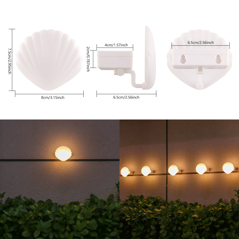Shell-Shaped Compact Outdoor LED Wall Lamp | Thrascher
