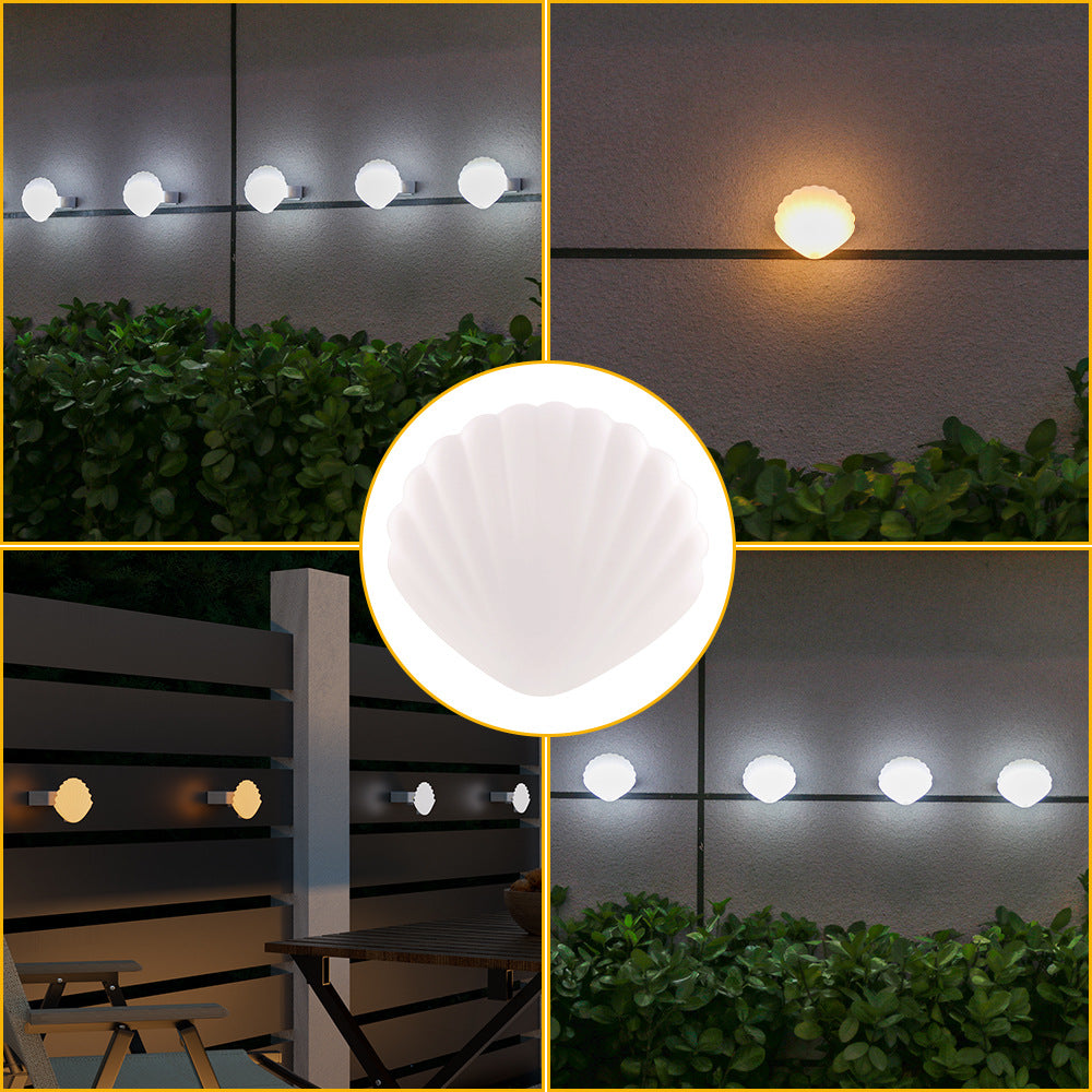 Shell-Shaped Compact Outdoor LED Wall Lamp | Thrascher