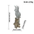 Shiny Parrot Figure on Log | Thrascher