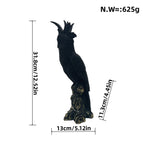 Shiny Parrot Figure on Log | Thrascher