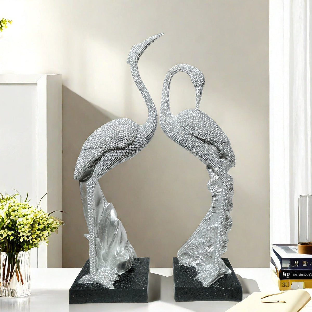 Shiny Parrot Figure on Log | Thrascher
