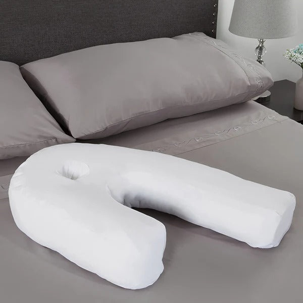 Side Sleeper Pillow with Ear Hole, Memory Foam, 20.5 × 13.8 × 3.9 in, view 2