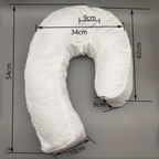 Side Sleeper Pillow with Ear Hole, Memory Foam, 20.5 × 13.8 × 3.9 in, view 4