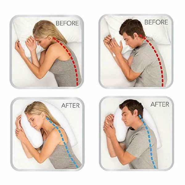 Side Sleeper Pillow with Ear Hole, Memory Foam, 20.5 × 13.8 × 3.9 in, view 5