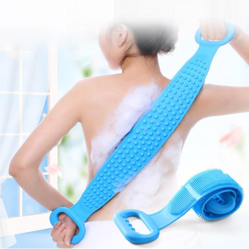 Silicone Back Scrubber with 1cm Dense Brush Head for Body and Feet