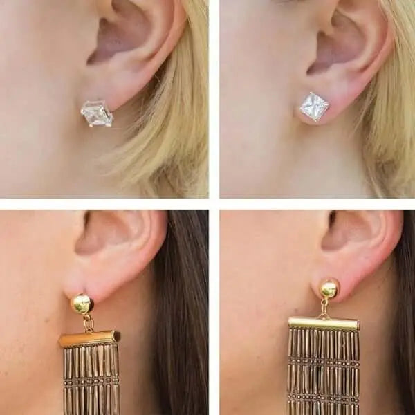 Silicone Earring Supports for Heavy Earrings, 1.6 cm, 2 Pairs