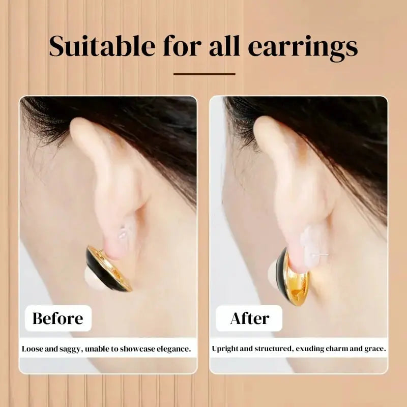 Silicone Earring Supports for Heavy Earrings, 1.6 cm, 2 Pairs