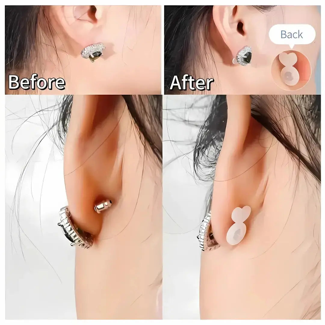 Silicone Earring Supports for Heavy Earrings, 1.6 cm, 2 Pairs