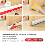Silicone Self-Adhesive Door Draft Stopper, 100 cm, 5 cm Lip, view 3