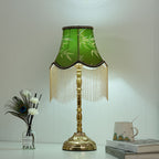 Silk Fringed Empire-Style Table Lamp with Bead Tassel Shade | Thrascher