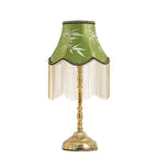 Silk Fringed Empire-Style Table Lamp with Bead Tassel Shade | Thrascher