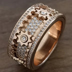 Silver Relaxing Spinner Ring with Spinning Mechanism, Multiple Sizes, view 3