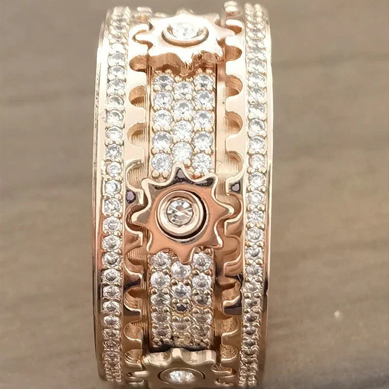 Silver Relaxing Spinner Ring with Spinning Mechanism, Multiple Sizes, view 4