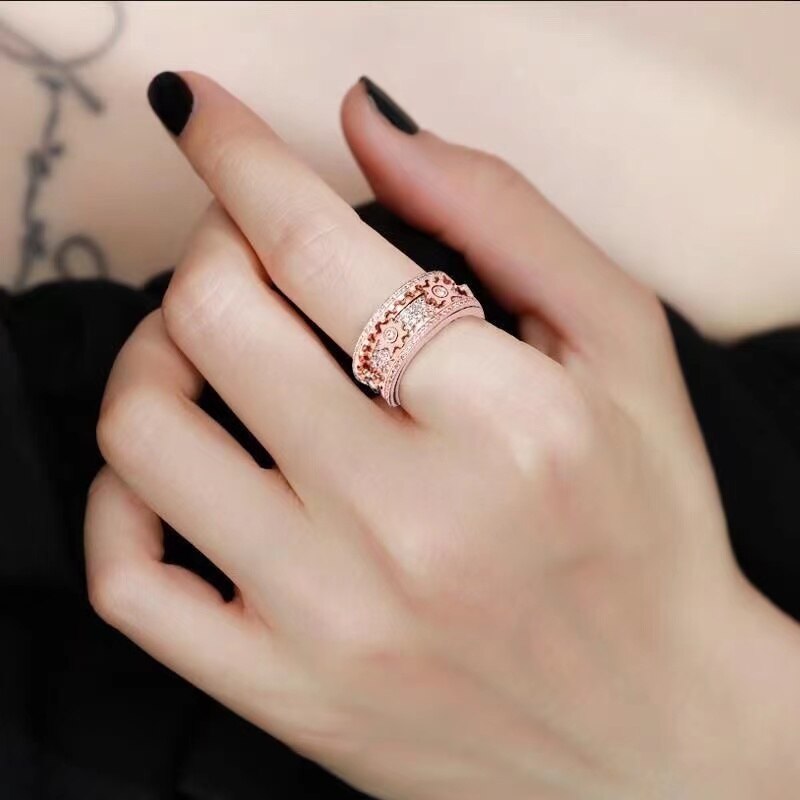 Silver Relaxing Spinner Ring with Spinning Mechanism, Multiple Sizes, view 5