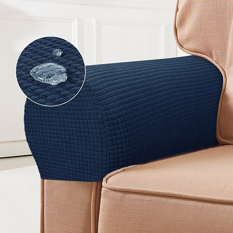 Stretch Spandex Armrest Covers for Chairs and Armchairs, Set of 2