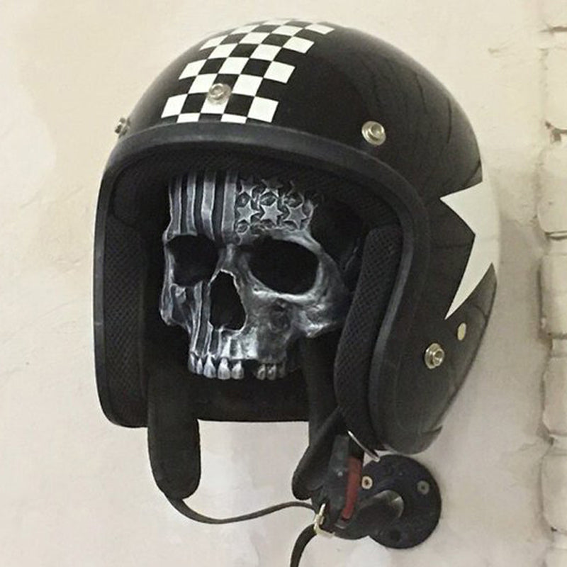 Skull Motorcycle Helmet Holder, Resin, Universal Size, 390g, view 4