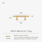 Slatewood Brass Knobs
