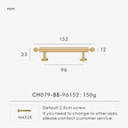Slatewood Brass Knobs