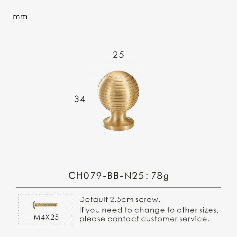 Slatewood Brass Knobs