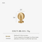 Slatewood Brass Knobs