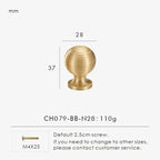 Slatewood Brass Knobs