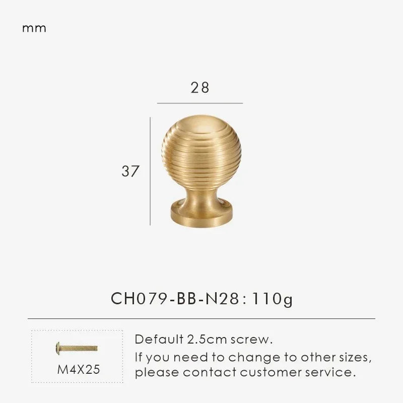 Slatewood Brass Knobs