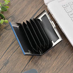 Slim RFID-Blocking Stainless Steel Wallet, 6 Slots, 9.5 x 6.5 x 1.3 cm, view 4
