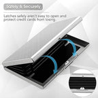 Slim RFID-Blocking Stainless Steel Wallet, 6 Slots, 9.5 x 6.5 x 1.3 cm, view 6