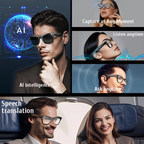 Smart Camera Glasses with Photo, Video, Translation and Bluetooth Audio, view 3