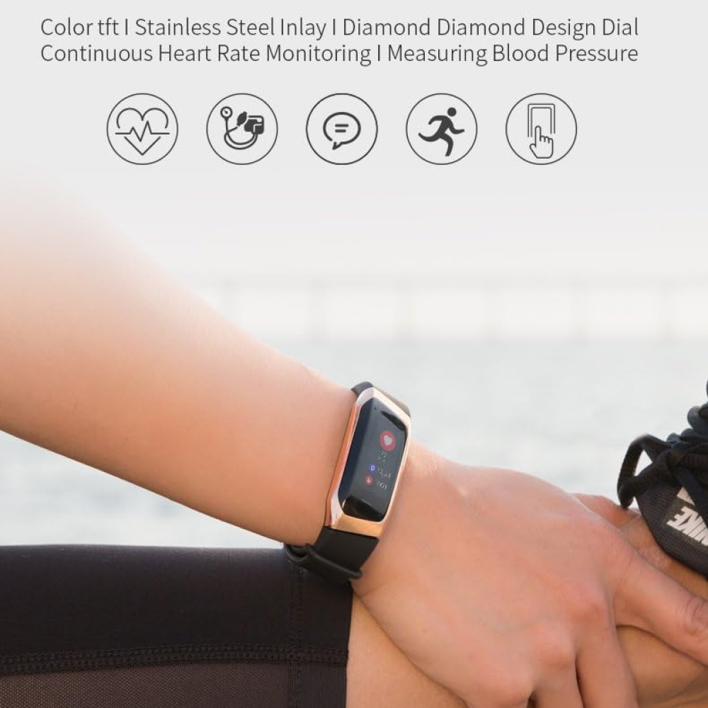 Smart Watch with Heart Rate and Activity Tracking, 0.96-Inch TFT Display
