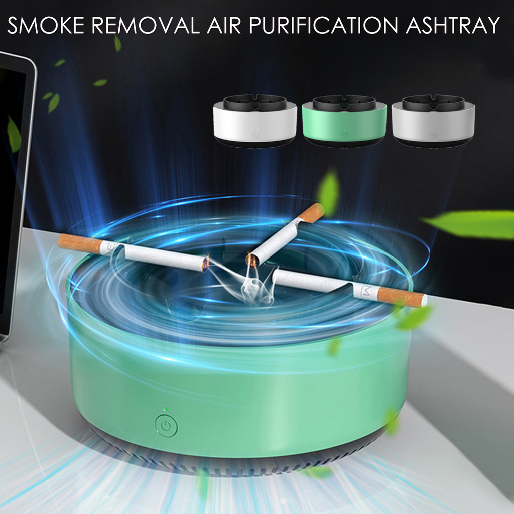 Smoke-Filtering Ashtray with Multi-Layer Filtration, ABS and Metal, view 3