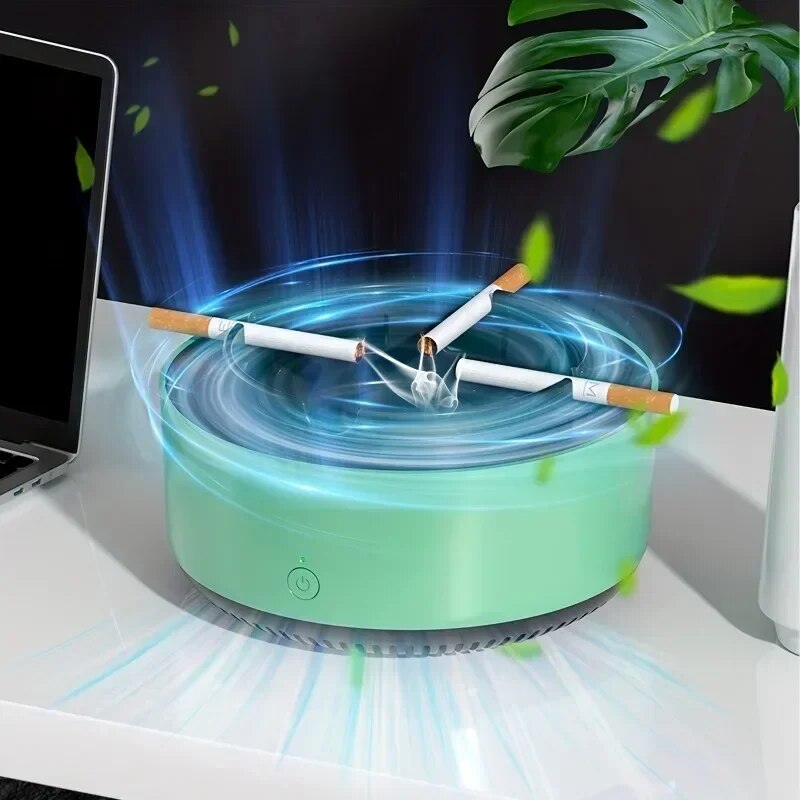 Smoke-Filtering Ashtray with Multi-Layer Filtration, ABS and Metal, view 4