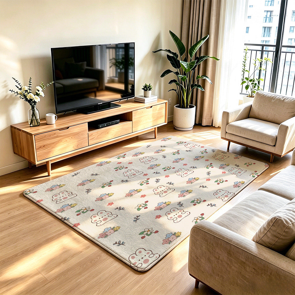 Soft Floral Decorative Area Rug | Thrascher