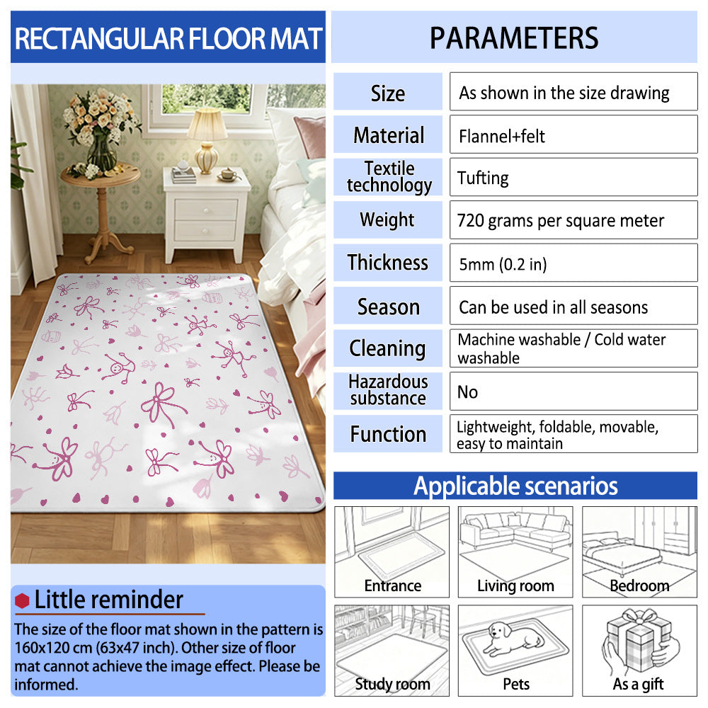 Soft Floral Decorative Area Rug | Thrascher