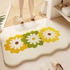 Soft Textured Absorbent Bathroom Rug with Plush Fabric and Dot Pattern, view 14