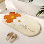 Soft Textured Absorbent Bathroom Rug with Plush Fabric and Dot Pattern, view 15