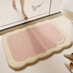 Soft Textured Absorbent Bathroom Rug with Plush Fabric and Dot Pattern, view 18