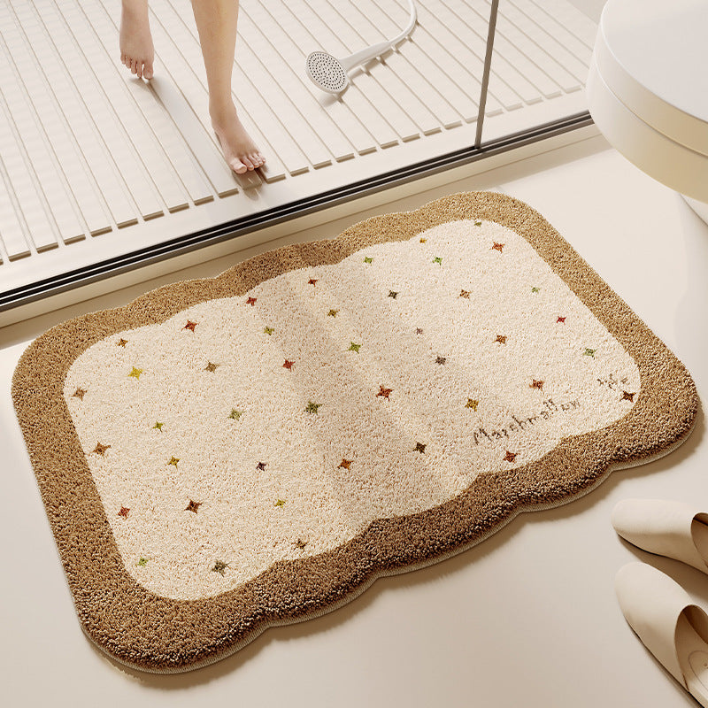 Soft Textured Absorbent Bathroom Rug with Plush Fabric and Dot Pattern, view 21