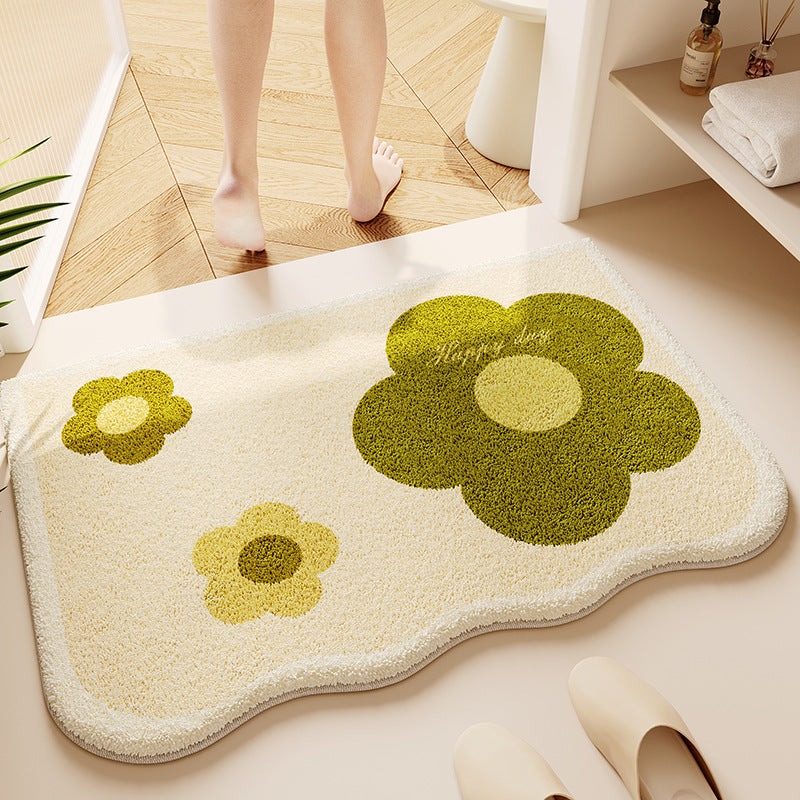 Soft Textured Absorbent Bathroom Rug with Plush Fabric and Dot Pattern, view 22