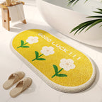 Soft Textured Absorbent Bathroom Rug with Plush Fabric and Dot Pattern, view 23