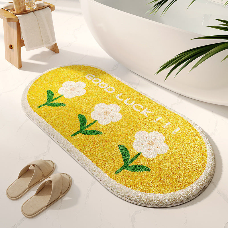 Soft Textured Absorbent Bathroom Rug with Plush Fabric and Dot Pattern, view 23