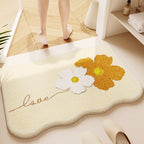 Soft Textured Absorbent Bathroom Rug with Plush Fabric and Dot Pattern, view 24